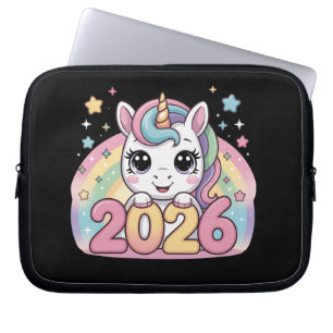 Gelukkig Nieuwjaar 2026 Eenhoornliefhebbers Magisc Laptop Sleeve