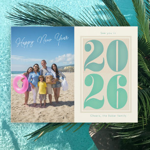 Gelukkig Nieuwjaar 2026 Foto Kaart Vet typografie