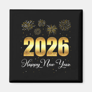 Gelukkig Nieuwjaar 2026 Grappig Oud en Nieuw Feest Magneet