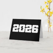 Gelukkig nieuwjaar 2026 kaart (Gele Bloem)