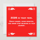 Gelukkig nieuwjaar 2026 kaart (Achterkant)