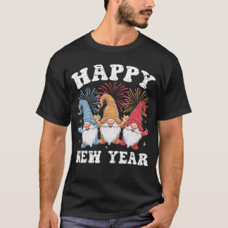 Gelukkig Nieuwjaar 2026 Kabouter Familie Feest Oud T-shirt