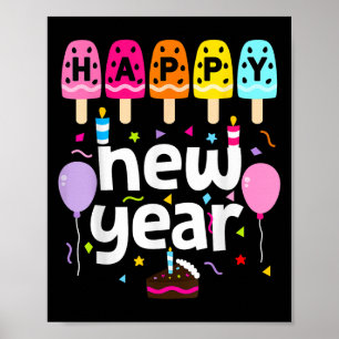 Gelukkig Nieuwjaar 2026 Nieuwjaarsfeest Kinder Mei Poster