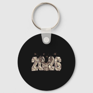 Gelukkig Nieuwjaar 2026 Reeën Jacht Camo Camouflag Sleutelhanger