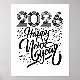 Gelukkig Nieuwjaar 2026 Vuurwerk _1 Poster