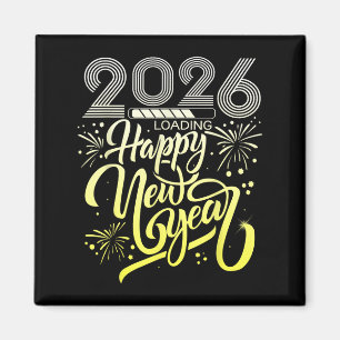Gelukkig Nieuwjaar 2026 Vuurwerk laden Nieuwjaar E Magneet