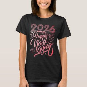 Gelukkig nieuwjaar 2026 vuurwerkfeest t-shirt