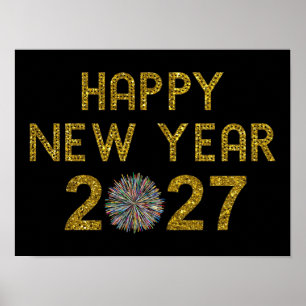 Gelukkig nieuwjaar 2027 poster
