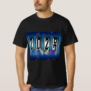 Gelukkig nieuwjaar 2027 Tellerstandmeter T-shirt