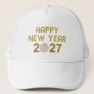 Gelukkig nieuwjaar 2027 trucker pet