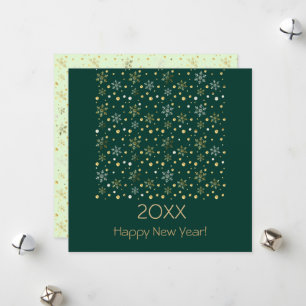 Gelukkig nieuwjaar 20XX & Gold kerstdecoratie Feestdagenkaart