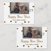 Gelukkig nieuwjaar Alleenstaande vader foto naam b Notitiekaartje (Voorkant / Achterkant)