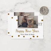 Gelukkig nieuwjaar Alleenstaande vader foto naam b Notitiekaartje (Voorkant / Achterkant in situ)