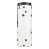 Gelukkig nieuwjaar Alleenstaande vader foto naam b Thermosbeker (Achterkant)