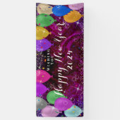 Gelukkig Nieuwjaar ballon banner (Verticaal)