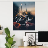 Gelukkig Nieuwjaar bewerkbaar Poster (Thuiskantoor)
