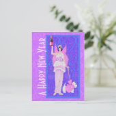 Gelukkig nieuwjaar briefkaart (Staand voorkant)