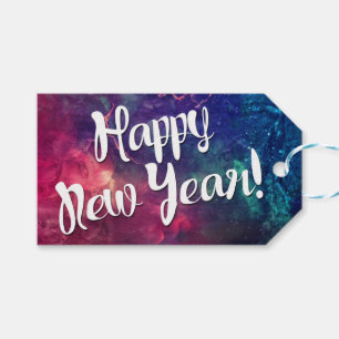 Gelukkig nieuwjaar cadeaulabel