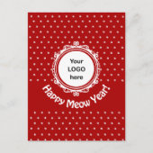 'Gelukkig Nieuwjaar' Cat Business Kerstvakantie Briefkaart (Voorkant)