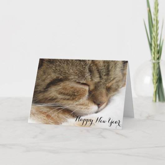 Gelukkig Nieuwjaar Cat Kaart (Voorkant)