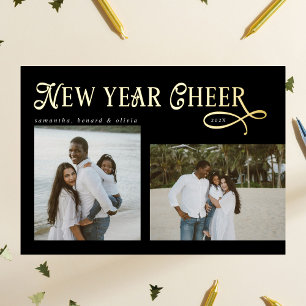 Gelukkig Nieuwjaar Cheers Modern Family  Fotocolla Folie Feestdagenkaart