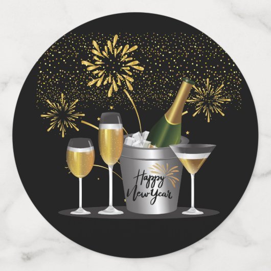 Gelukkig Nieuwjaar - Confetti (Grote achterkant)