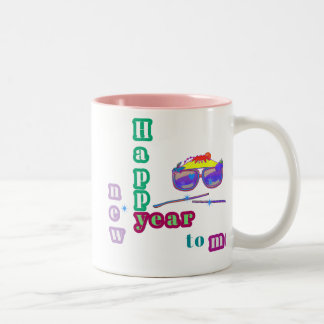 Gelukkig Nieuwjaar Cup Tweekleurige Koffiemok