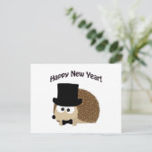 Gelukkig nieuwjaar! Dapper Hedégel Feestdagenkaart (Staand voorkant)