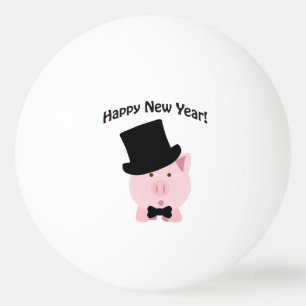 Gelukkig nieuwjaar! Dapper Pig Pingpongballen