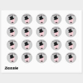 Gelukkig nieuwjaar! Dapper Pig Ronde Sticker (Vel)