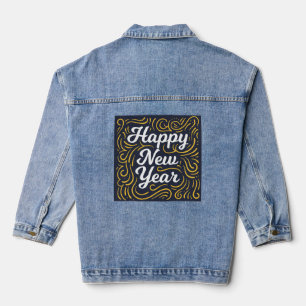 Gelukkig nieuwjaar denim jacket