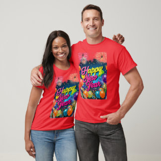 Gelukkig nieuwjaar, een nieuw begin wacht t-shirt