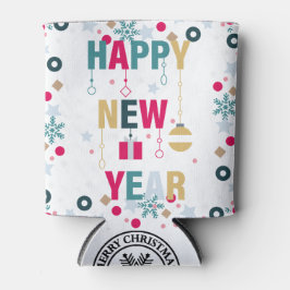 Gelukkig nieuwjaar feest blikjeskoeler