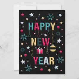 Gelukkig nieuwjaar feest kaart