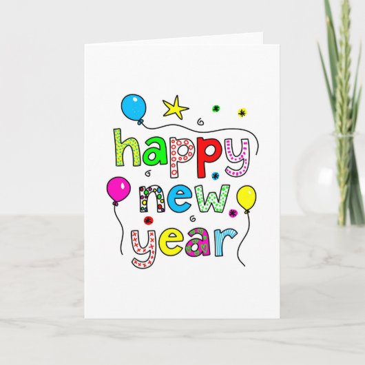 Gelukkig nieuwjaar feestdagen kaart (Voorkant)