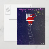 Gelukkig nieuwjaar feestdagenkaart (Voorkant / Achterkant)