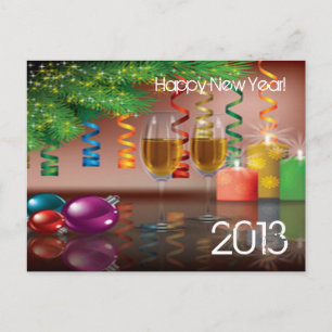 Gelukkig nieuwjaar feestdagenkaart