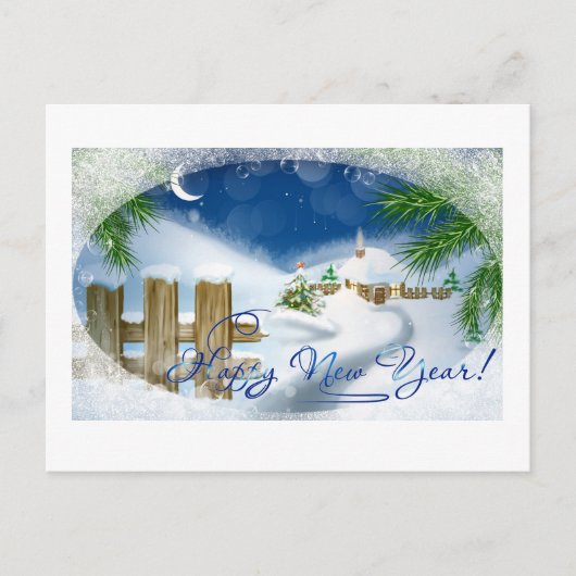 Gelukkig nieuwjaar feestdagenkaart (Voorkant)