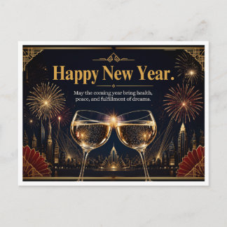 Gelukkig nieuwjaar feestdagenkaart
