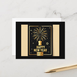 Gelukkig nieuwjaar feestdagenkaart
