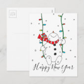 Gelukkig nieuwjaar feestdagenkaart (Voorkant / Achterkant)