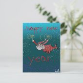 Gelukkig nieuwjaar feestdagenkaart (Staand voorkant)