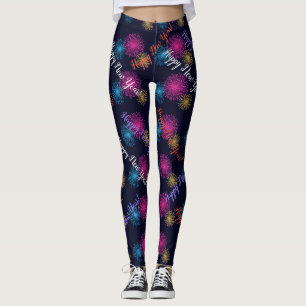Gelukkig nieuwjaar! Fireworks zwart Leggings