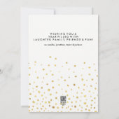 Gelukkig nieuwjaar Foto Festive Chic Gold Glitter Feestdagenkaart (Achterkant)