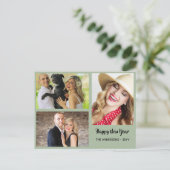 Gelukkig Nieuwjaar - FOTOCOLLAGE - Persoonlijk 2 Feestdagenkaart (Staand voorkant)