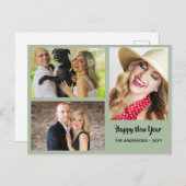 Gelukkig Nieuwjaar - FOTOCOLLAGE - Persoonlijk 2 Feestdagenkaart (Voorkant / Achterkant)
