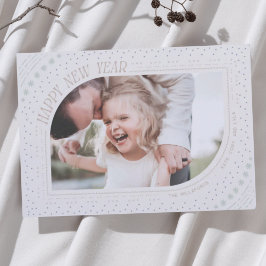  Gelukkig Nieuwjaar Fotokaart Classic Border Feestdagenkaart