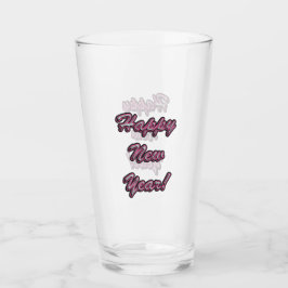 Gelukkig nieuwjaar glas