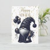 Gelukkig Nieuwjaar Gnome Aankondiging (Staand voorkant)