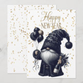 Gelukkig Nieuwjaar Gnome Aankondiging (Voorkant / Achterkant)